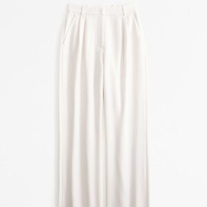 Abercrombie & Fitch Cream Wide Leg Pants